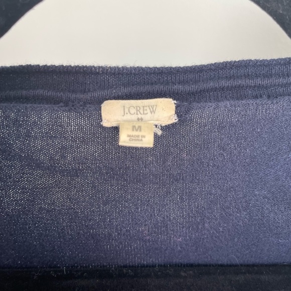 Navy J.Crew V-Neck Sweater Size M - Picture 3 of 4